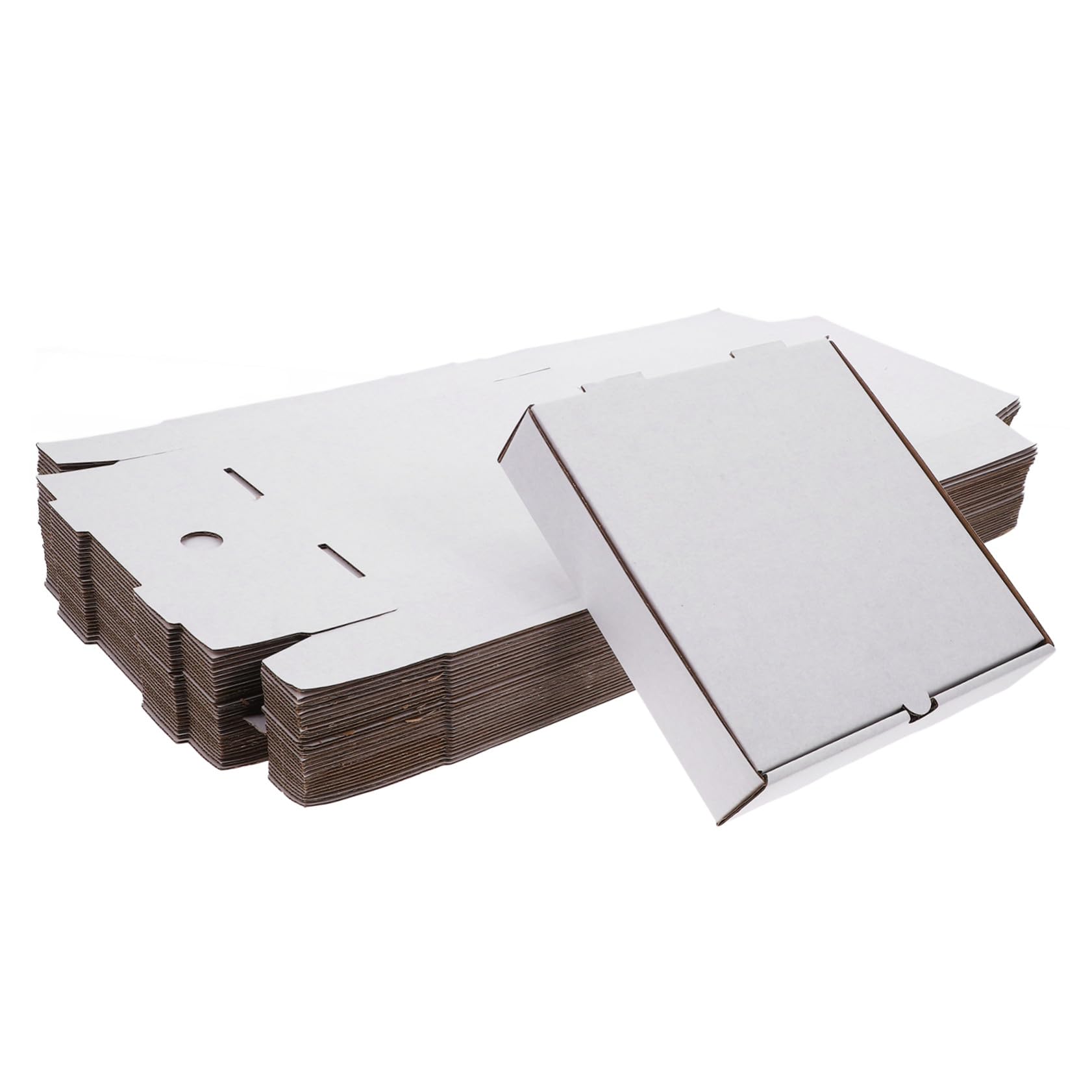 Cajas de Pizza de Papel Kraft Blanco 30 Unidades de Cartón Corrugado | Reutilizables, para Llevar y Horno, 7 Pulgadas, Conservación de Frescura