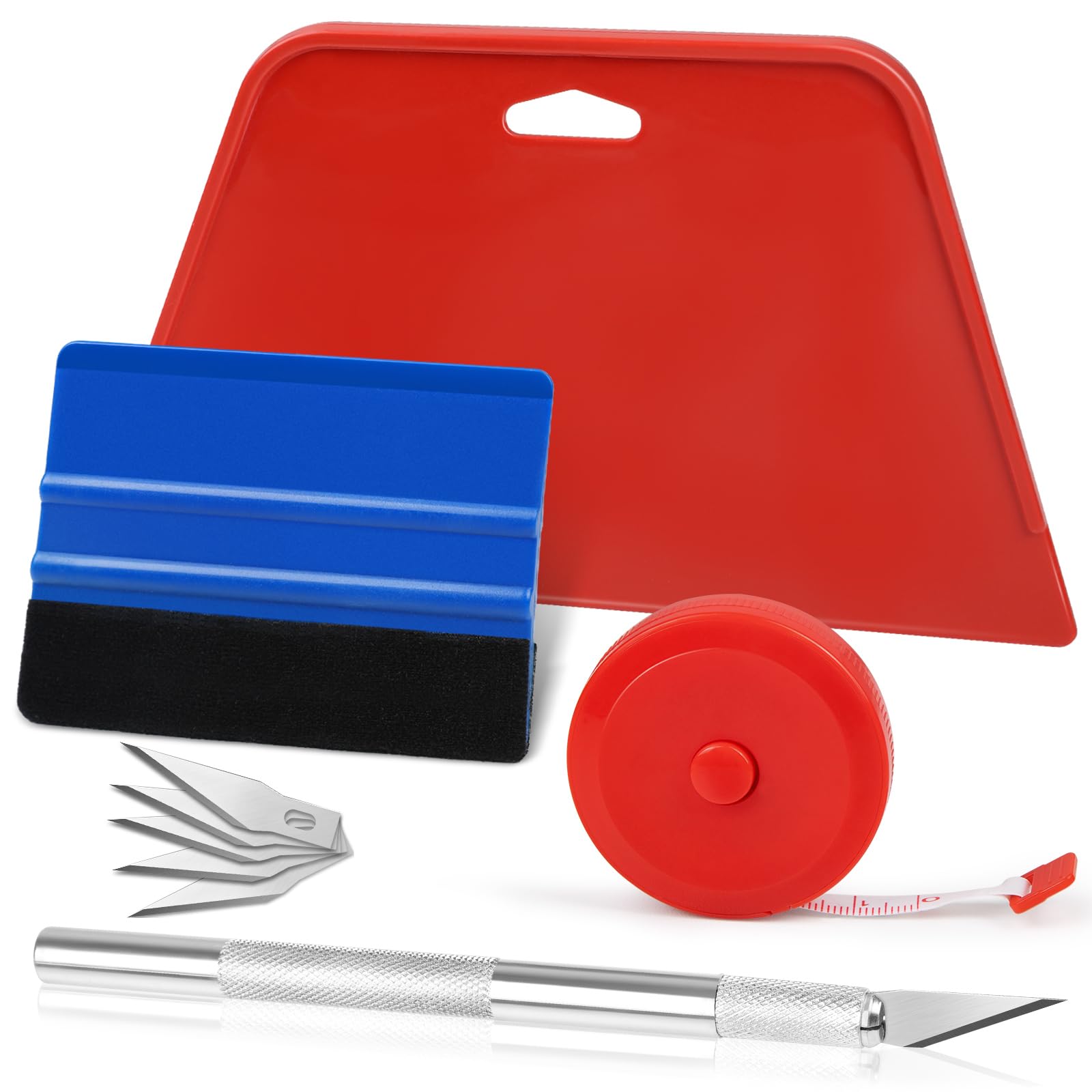 WRAPXPERT Herramientas de papel pintado, kits de herramientas de alisado de papel pintado, kit de instalación de papel tapiz de despegar y pegar para aplicación suave de papel de contacto, azulejos de