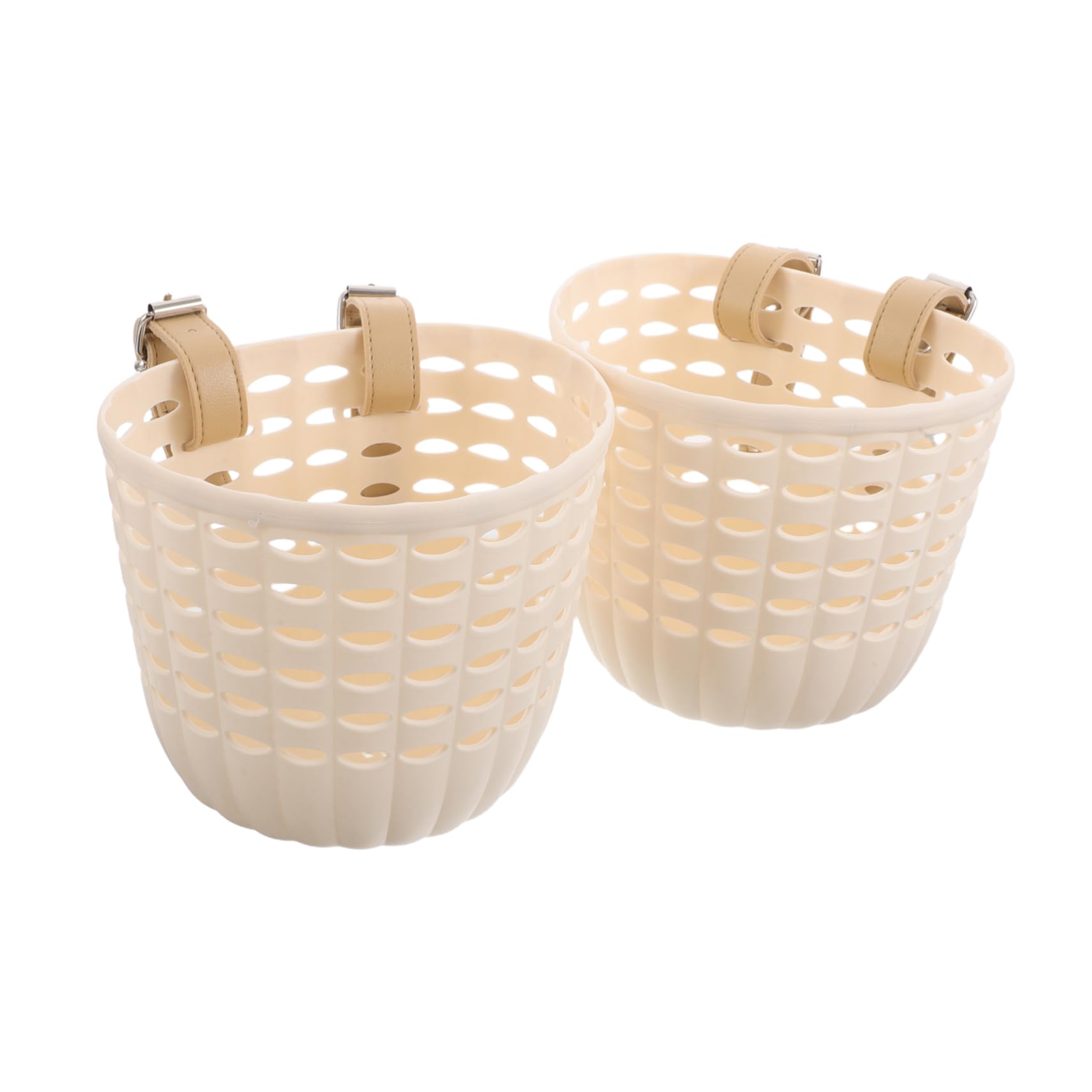 Kisangel 2pcs Front Bike Carrying Basket for Kids: Plastic Handlebar Baskets for Children Bicycle Scooter Tricycle Installation for Riding