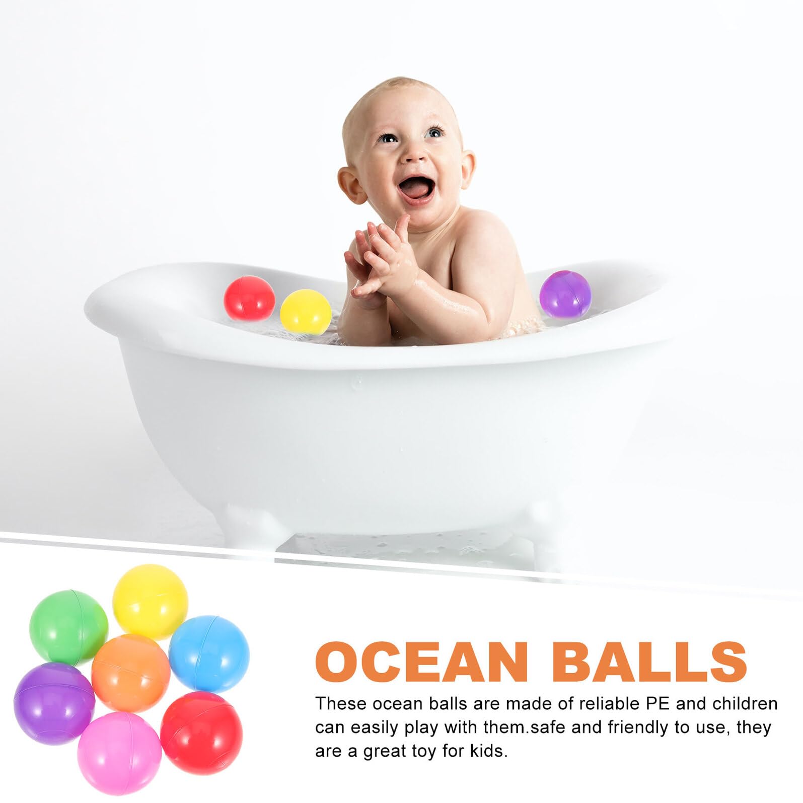 50 pezzi Palline Colorate per Piscina e Recinto Giochi Palline in Plastica Leggere per Adatte per Piscine Gonfiabili Tende e Aree Gioco per Riconoscimento Colori e Divertimento