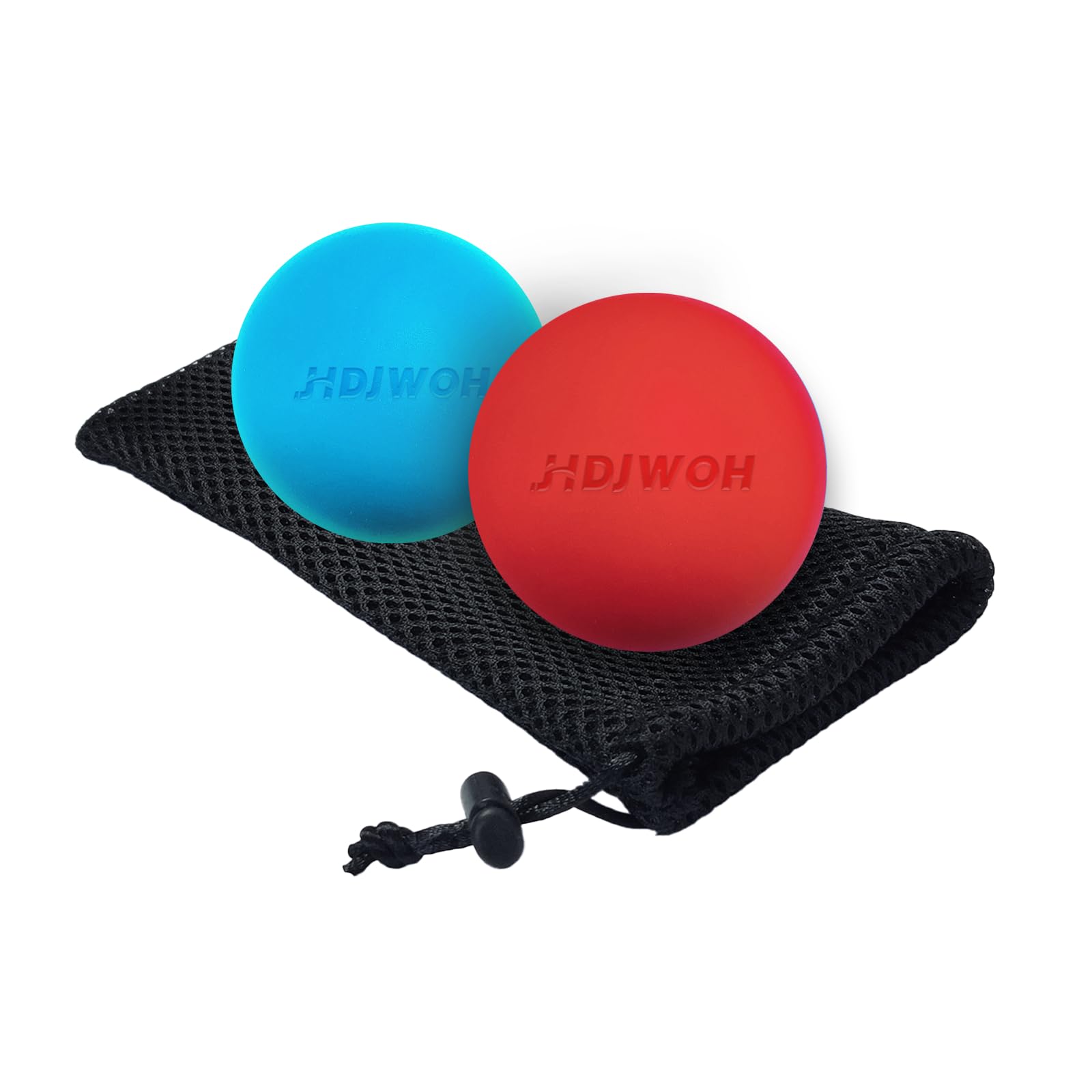 Tragbarer Lacrosse-Ball, Massageball, Therapie, Yoga, myofasziale Entspannung und Triggerpunkttherapie, Rückenmassageball, Fußmassageball-Roller (2 Stück)