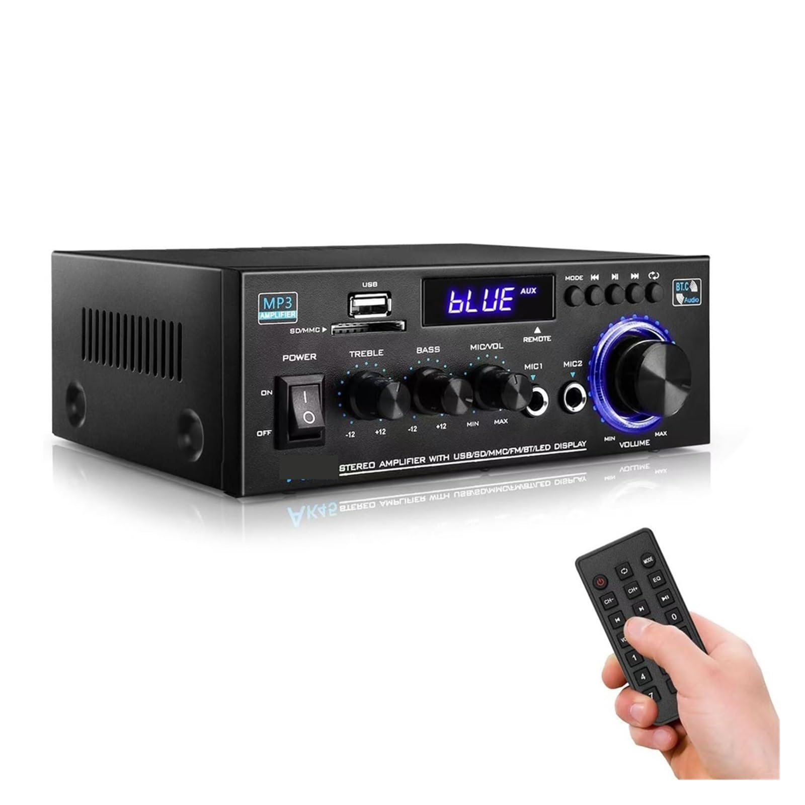 AK45 Home Power Amplifier HiFi Digital Bluetooth Amplifier MP3 Channel 2.0 Sound Power AMP Stereo