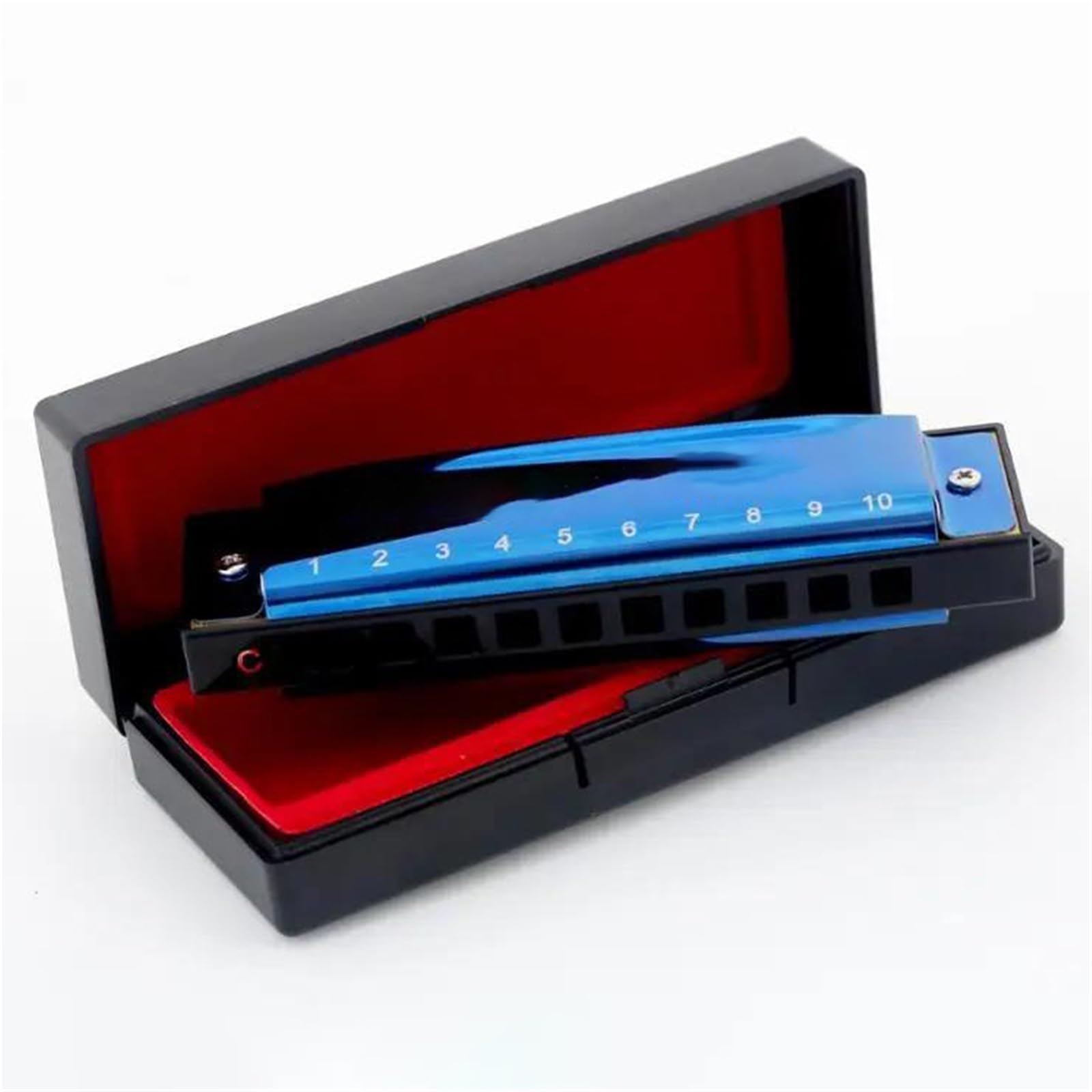 Armoniche a bocca Armonica A Bocca 10 Fori 20 Toni Diatonica Blues Armonica A Bocca Per Giocatore Principiante Regalo(A Tone)