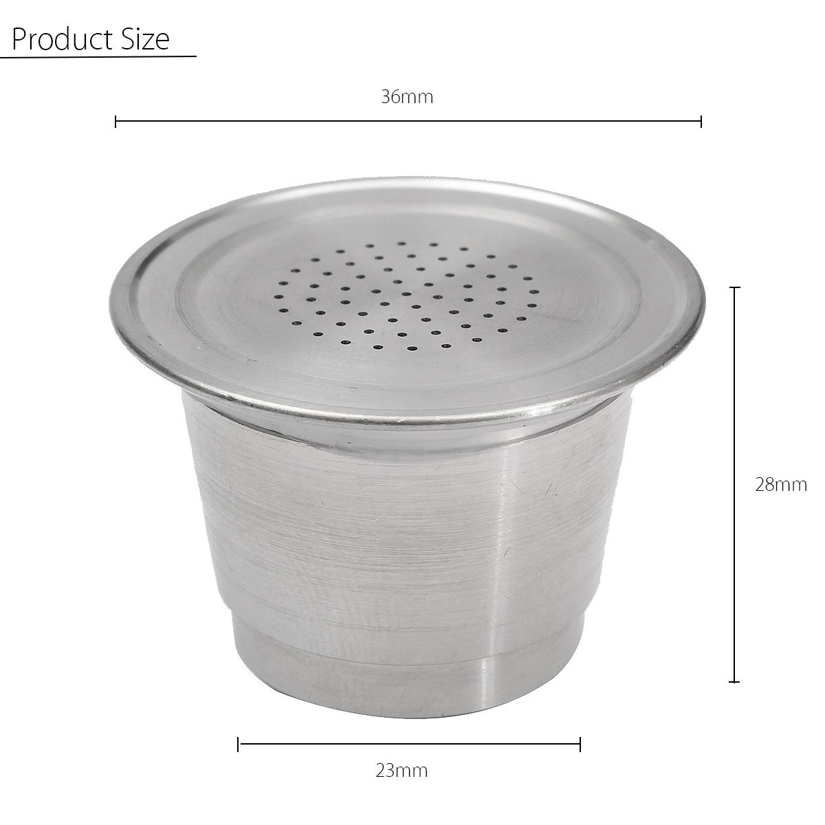 Cápsula de café recargable de acero inoxidable reutilizable para máquina Nespresso