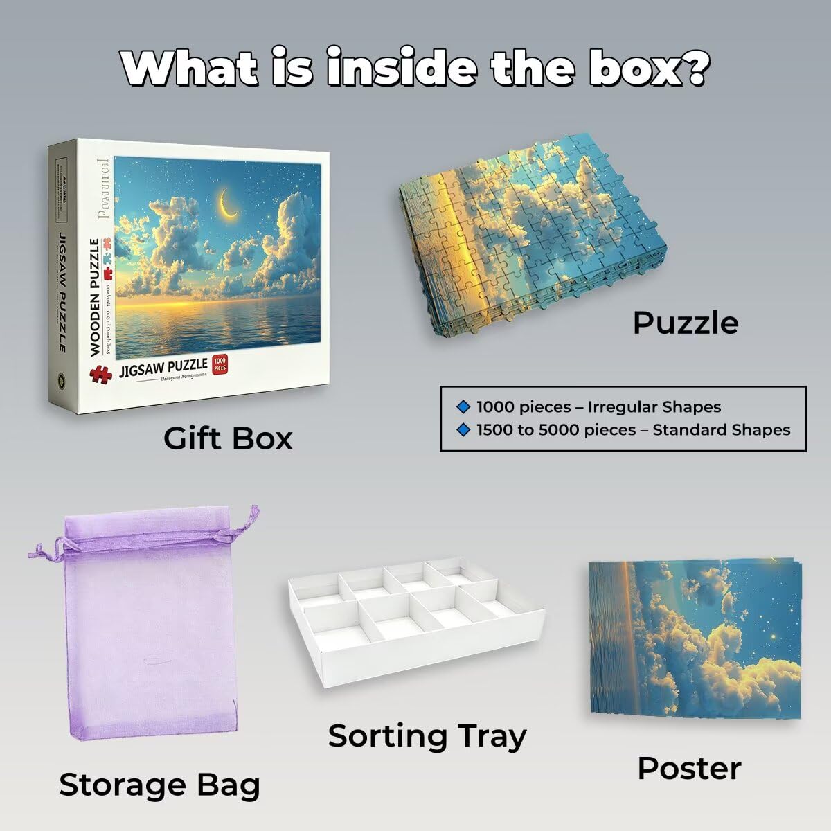 Puzzle 1500 elementów krajobraz, ocean drewniane puzzle dla dorosłych