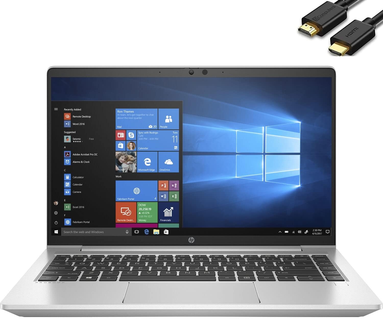 Latest HP ProBook 440 G8 14inch FHD 1080p IPS 4-Core Intel i5-1135G7(Beat i7-10510U), 32GB RAM,Business Laptop,Backlit, Type-C, IST Computers Cable, Windows 10 Pro Pike silver aluminum 32GB|1TB SSD