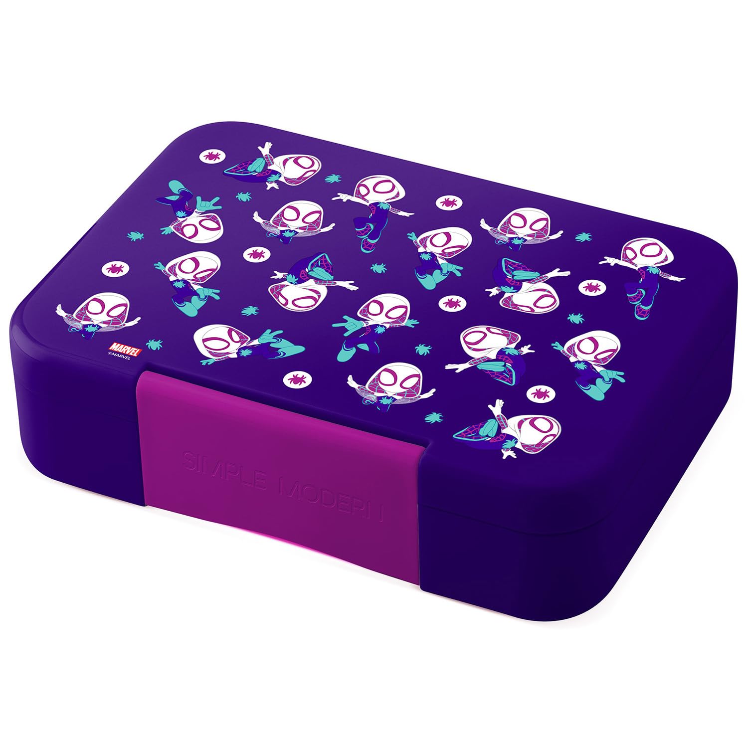 Simple Modern Marvel Bento Lunch Box for Kids | BPA Free, Leakproof, Dishwasher Safe | Lunch Container for Girls and Boys, Toddlers | Porter Collection | 5 Compartments | Spider Gwen