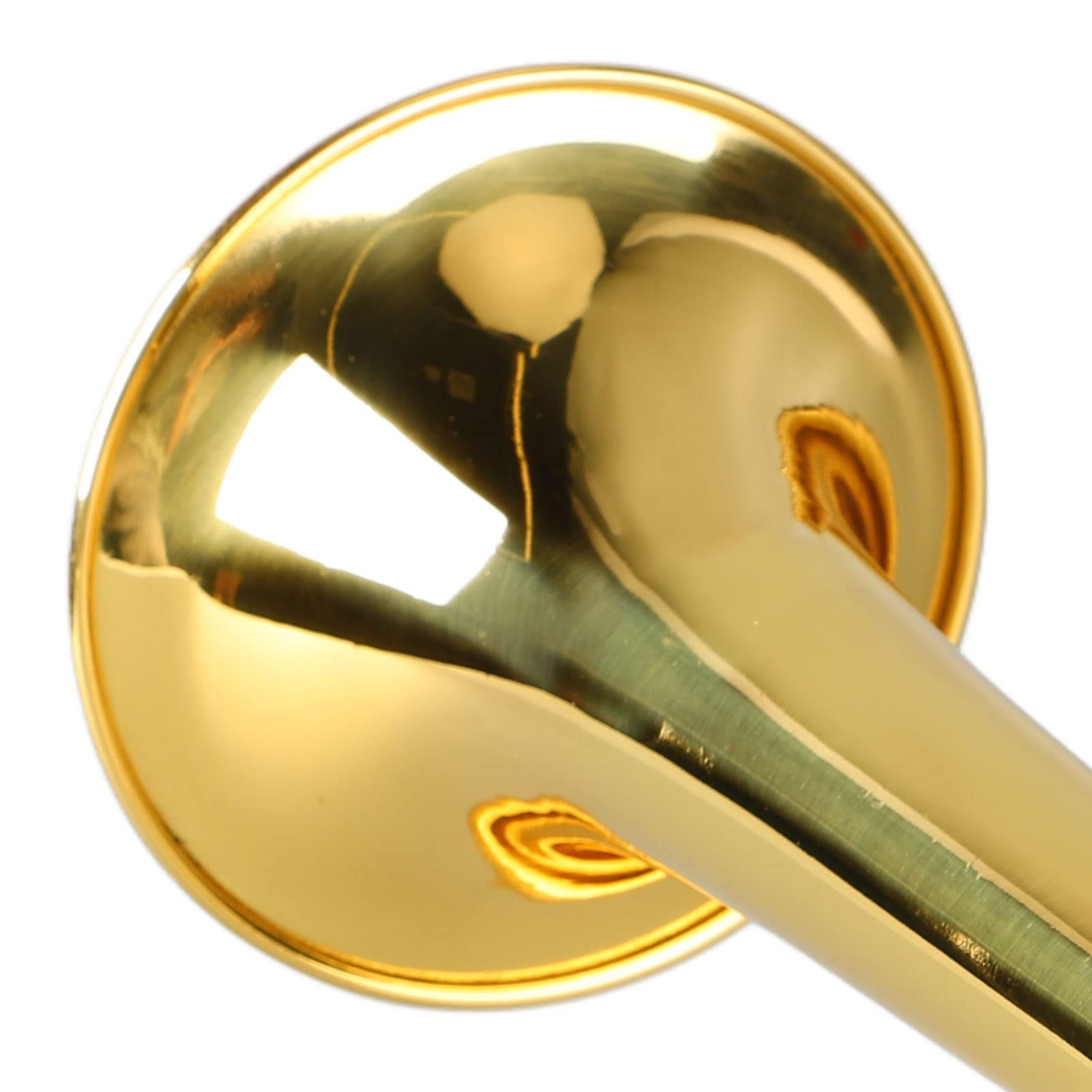 Trompete Im Militärstil, Messing, Trompete, Militärtrompete, Kavallerie-Trompete mit Mundstück für Blaskapellen-Anfänger (GOLD)