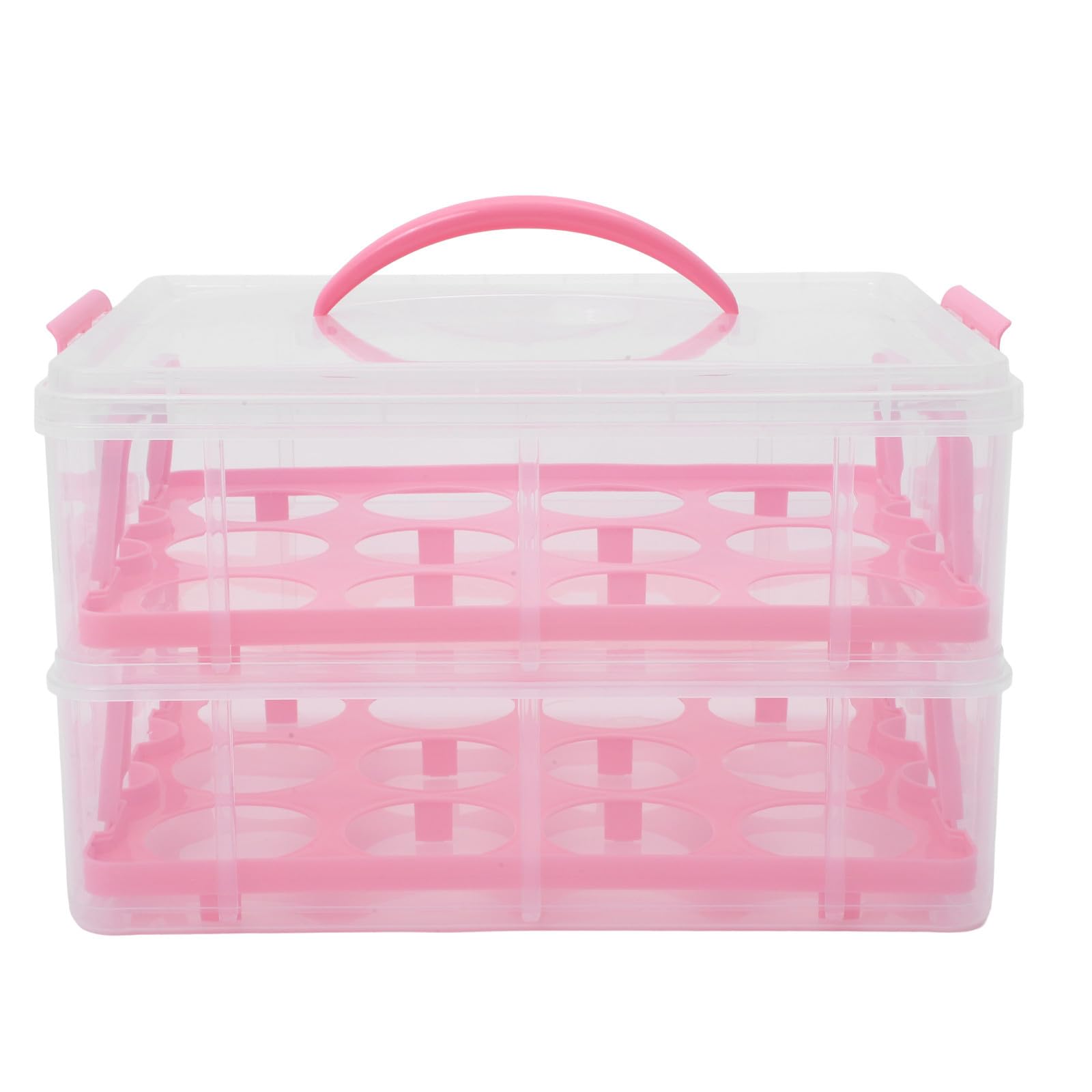 UKCOCO Cake Box Porta Torte Riutilizzabile in Pp Rosa, Contenitore per Torte e Dessert Maniglia, per Ambienti Professionali e Occasioni Speciali