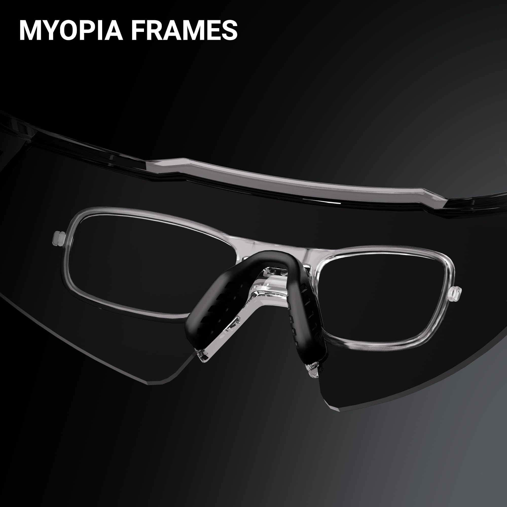 KAPVOE Fotochromatyczne okulary rowerowe z oprawką TR90, dla mężczyzn, kobiet, chłopców, dziewcząt, przezroczyste, sportowe okulary przeciwsłoneczne