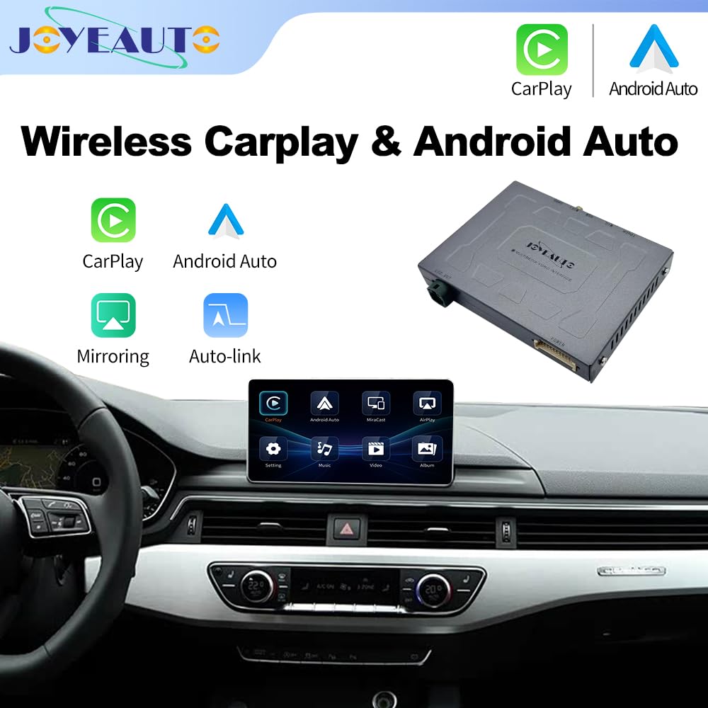 Módulo CarPlay Inalámbrico JOYEAUTO Para Audi A4/A5/Q5 MMI 3G Y Q7 C6 – Android Auto, MirrorLink Y USB