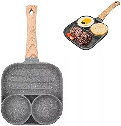 VITX Frigideira Antiaderente 3 em 1 Para Ovos Omelete Hamburguer Pratica e Eficiente Muito Facil Para Limpar
