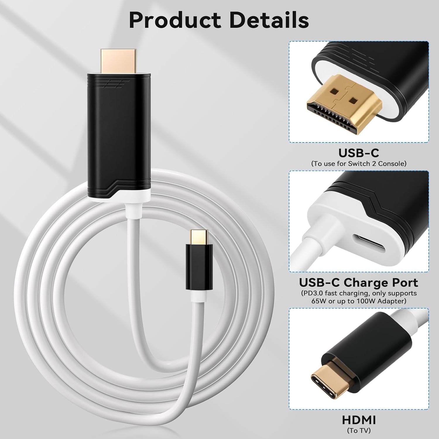 Amazon.com: RREAKA Portable Switch Dock USB C to 4K HDMI