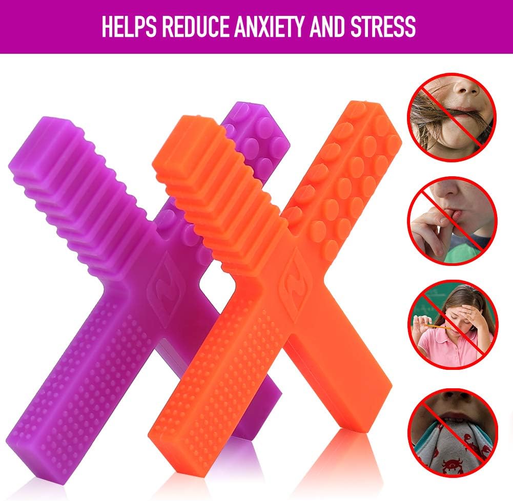 Onе-Dау Sаlе: Uр tо 50% оƒƒ Sensory Chew Stick Toys for Boys Girls Kids with Autism, ADHD, SPD, Oral Motor Needs - Medium Hardness Teething Chewy Tubes with 4 Unique Textures (2 Pack) Buу 2 gеt 3 Sensory Chew Stick Toys for Boys Girls Kids with Autism, ADHD, SPD, Oral Motor Needs - Medium Hardness Teething Chewy Tubes with 4 Unique Textures (2 Pack)