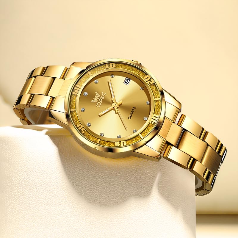 Image of OPK Wacthes for Women Bracelet Dress Easy to Read Stainless Steel Ladies Watches for Female Small Watch Waterproof Luminous Date
