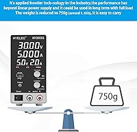 Vista 7 de Fuente de alimentación CC variable 30V 5A, Hyelec Fuente de alimentación regulada de conmutación ajustable con pantalla LED de 4 dígitos, ajustes