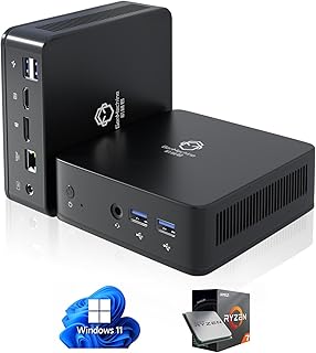 Mini PC, Micro Desktop Computer, Thin Client AMD, Server PC, Home Theater Server, with Ryzen 7 3750H , 16 GB RAM 512GB M.2 NVMe SSD for Office, Home, Net Cafe, Design, Workstation, Digital Signage