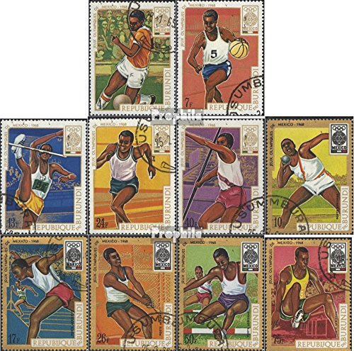 Prophila Collection Burundi 446A-455A (Completa Edizione) 1968 Olympics. Giochi ´68, Messico (Francobolli per i Collezionisti) Olimpiadi