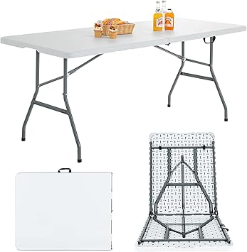 Goplus 6ft Folding Table - Thumbnail 3