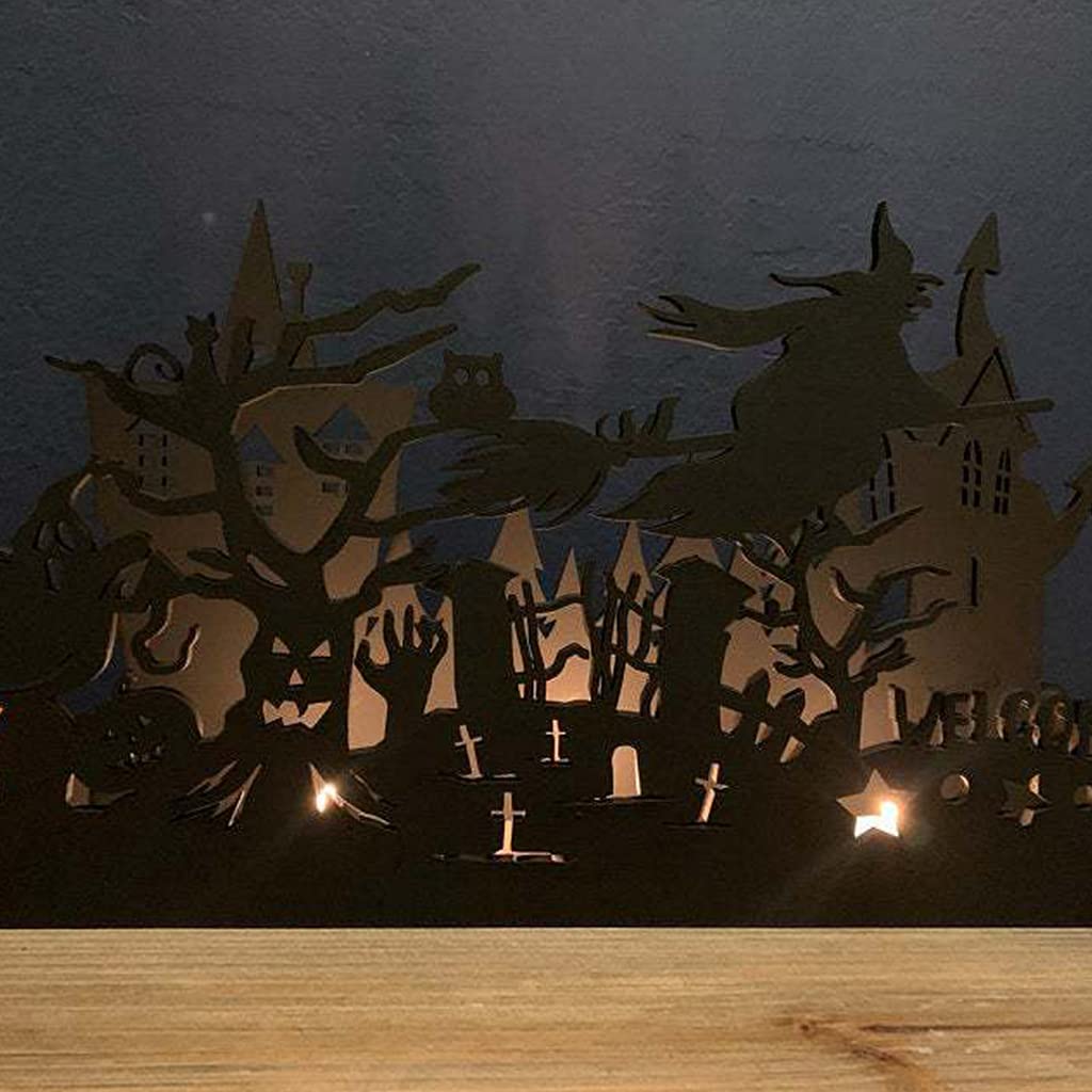 Hexen Kerzenhalter Aus Eisen - Gruselige Deko Für Halloween