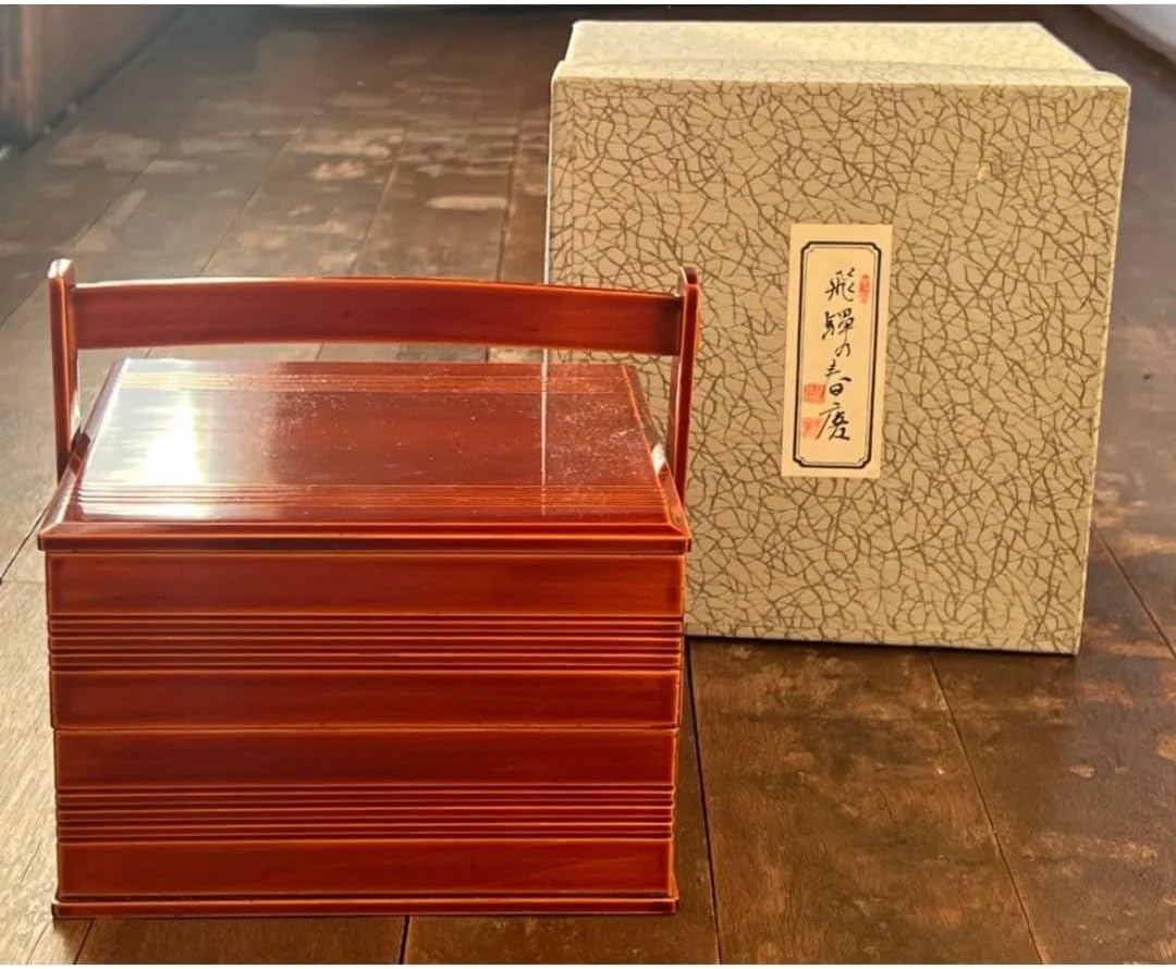 新品　飛騨高山　伝統工芸　飛騨春慶　豪華 五段重箱　角重　木箱付き 飛騨の春慶塗 二段重 5.5寸二段重（重箱） - 飛騨春慶塗 （飛騨高山