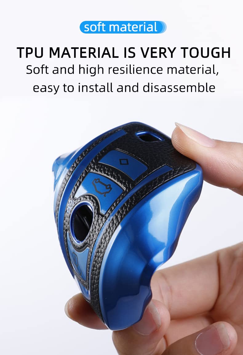 KUNIO BMW Schlüsselhülle Carbon Optik - Leuchtende Tasten Für F10 F30 X3 X4 M3 M4 Modelle