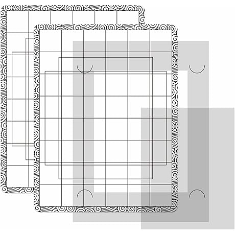 Flexible Gridded Stamp Mats Set for Precise Projects