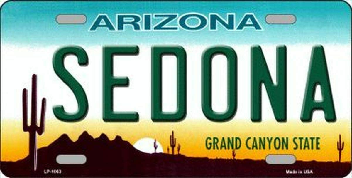 Biopracess New License Plate sedona arizona state background novelty License Plate Sign 15x30 CM