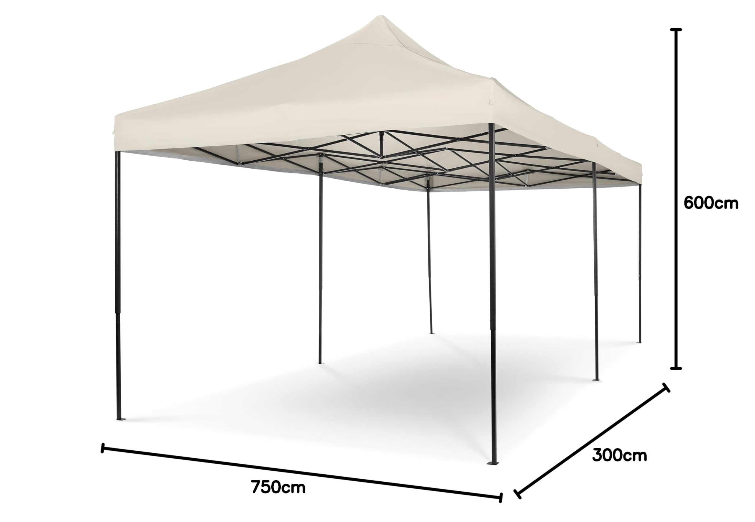 All Seasons Gazebos 3x6 w pełni wodoodporny rozkładany pawilon z akcesoriami - kremowy