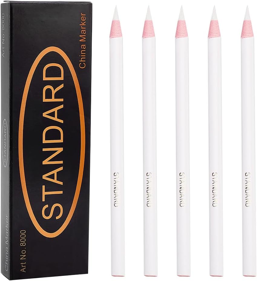 BENECREAT 12Pcs Water Soluble Pencil Tracing Tools For Tailor'S Sewing Marking And Students Drawing, White