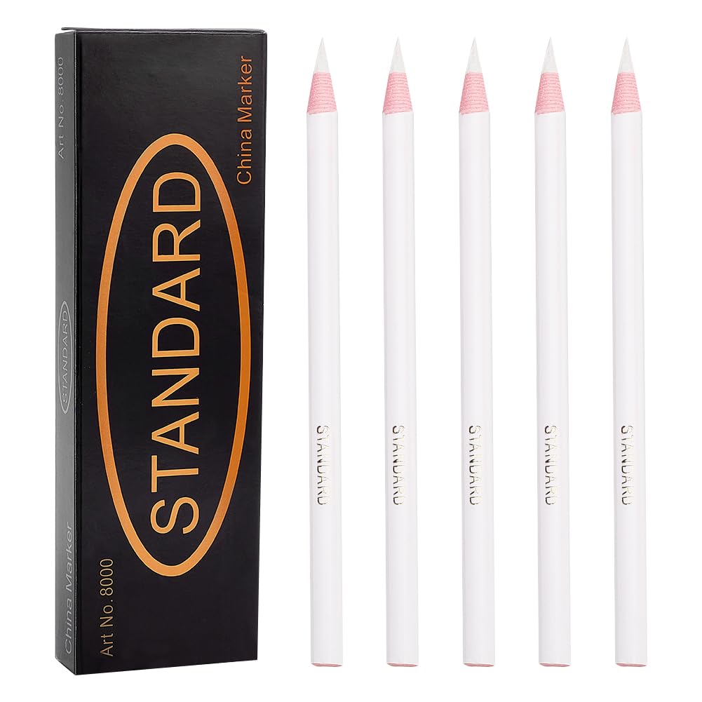 BENECREAT 12PCS Water Soluble Pencil Tracing Tools for Tailor's Sewing Marking and Students Drawing Tools, White