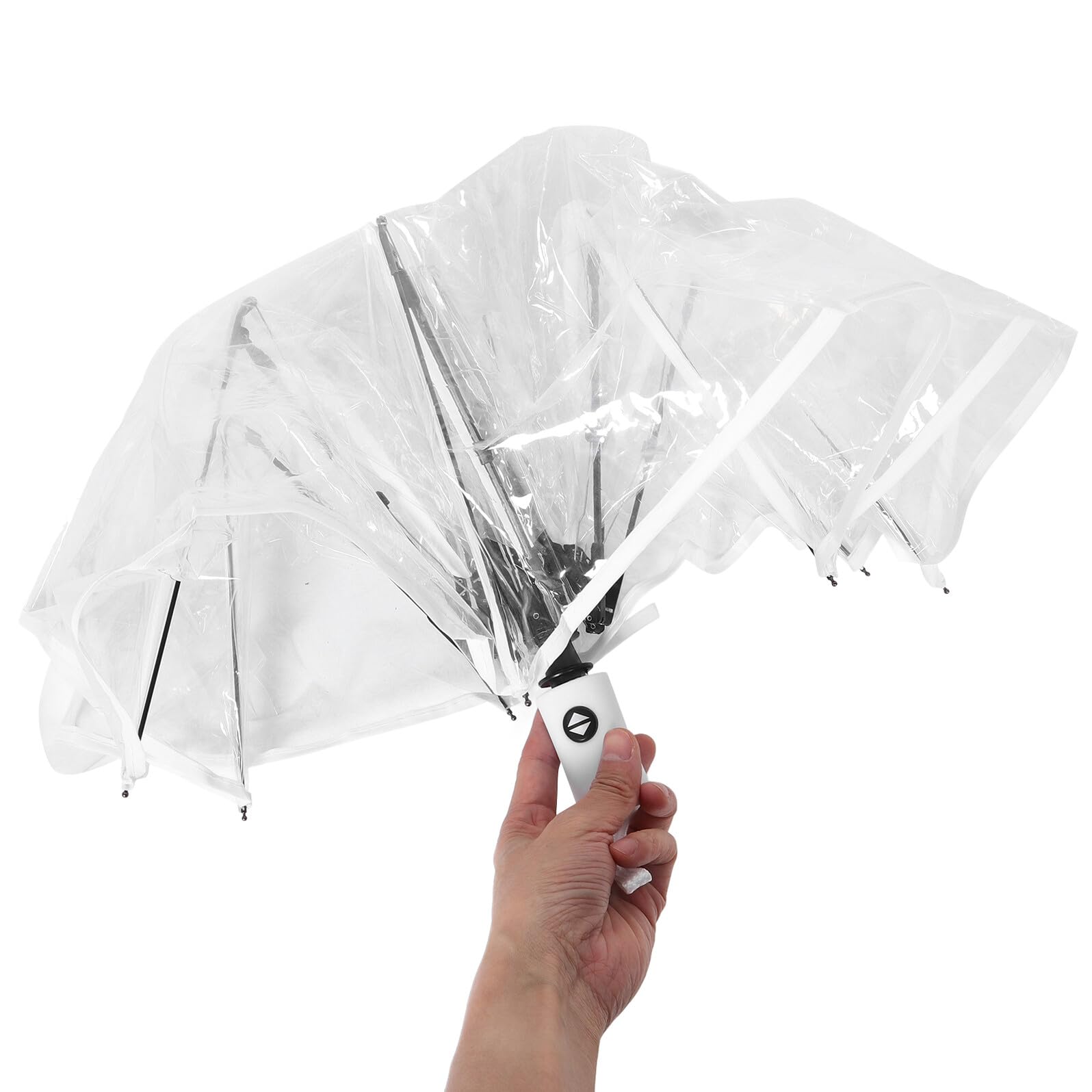 2 Piezas Paraguas Transparente Resistente al Viento, Tamaño de Plástico Apertura Automática Estilo Retro y Material Acero Duradero Adecuado para Bodas y Fotografía