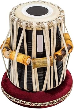 Professional Dayan Tabla in Black Sheesham Wood Handcrafted, Concert Quality, Tuned to C Sharp PDI-CHH Rich Sound, Perfect for Classical Performances & Practice