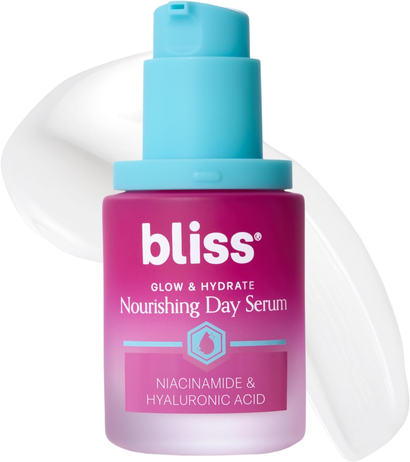 Bliss Glow & Hydrate Serum – Niacinamide + Hyaluronic Acid Face Serum with Vitamin E – Hydrating & Brightening Serum for Dull Skin, Pores & Uneven Tone – Lightweight Daily Skincare, 1 Fl Oz