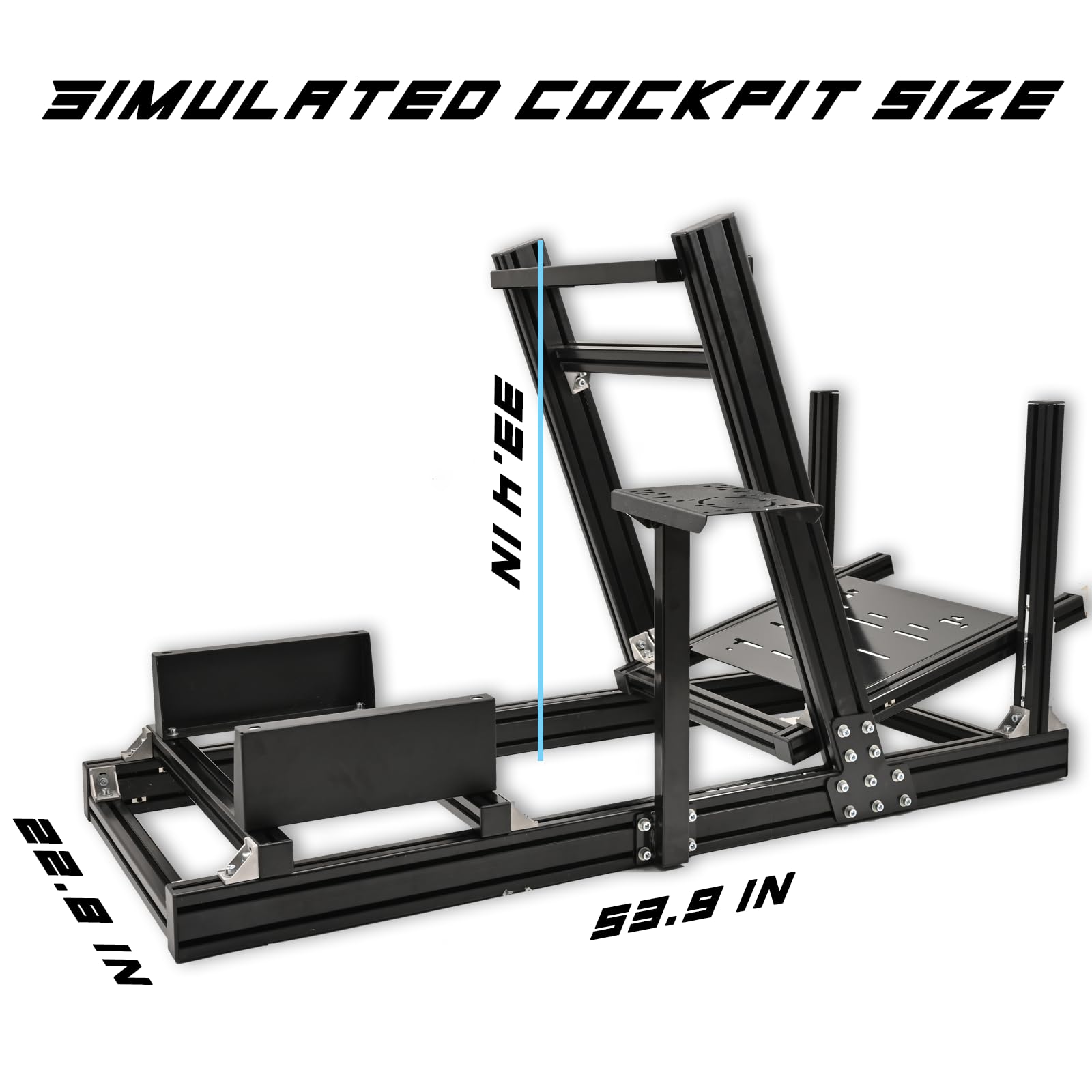 Anman G920 Rock-Firm Racing Simulator Cockpit Fit for Logitech G29 G923,Thrustmaster T300RS T150S TX, Fanatec,PC,PS4 Steering Wheel Stand race car seat Without Steering Wheel Shifter Pedal