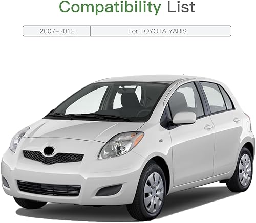 Miniatura 3 de SCITOO Espejo retrovisor lateral de vidrio para pasajero derecho para Toyota Yaris 2007-2012 con calefacción, cromo convexo, repuesto exterior