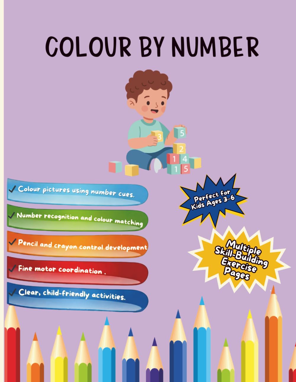 Dysgraphia Workbook - Colour by Number Workbook for Kids (Color): A fun Guided Colouring to Build Focus, Number Recognition & Pencil Control | Ages ... (Scribblesense Skill Development Series)