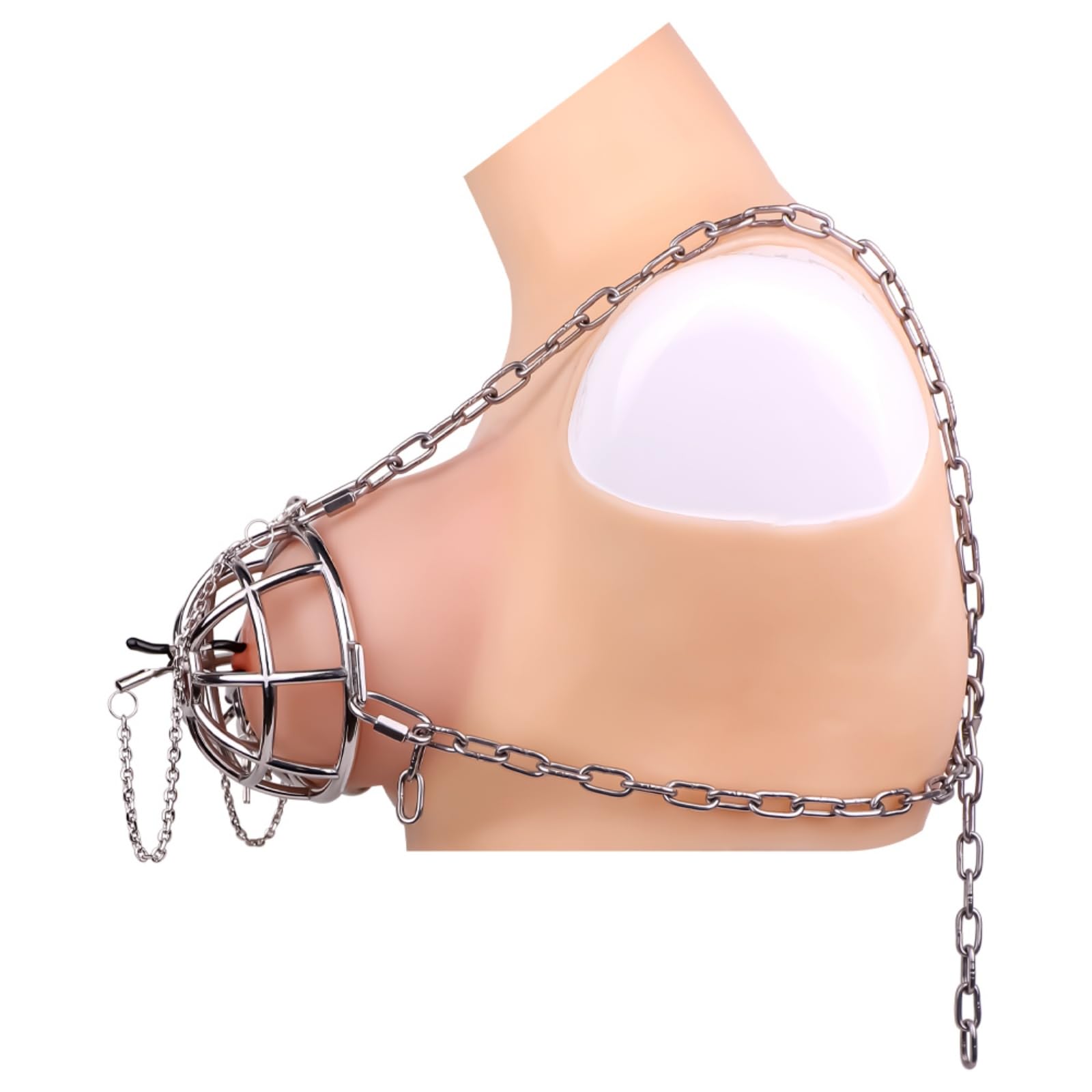 BDSM Bondage Set Sex Nippelklemmen Edelstahl Nipple Clamps Brust Stimulation Verstellbare Brustwarzenklemmen Folter Fesseln Sex Toys Fetisch SM Sexspielzeug für Frauen Männer,Silber