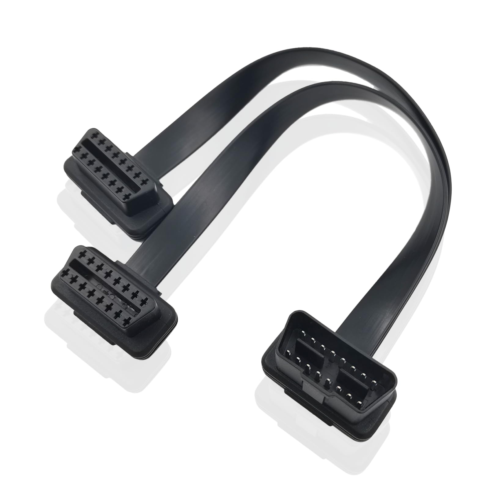 BRIEFECE Przedłużacz rozdzielacza OBD2 30 cm, kabel rozdzielający Y OBD2, kabel diagnostyczny, 16-pinowy przedłużacz męski na żeński, (1 szt.)
