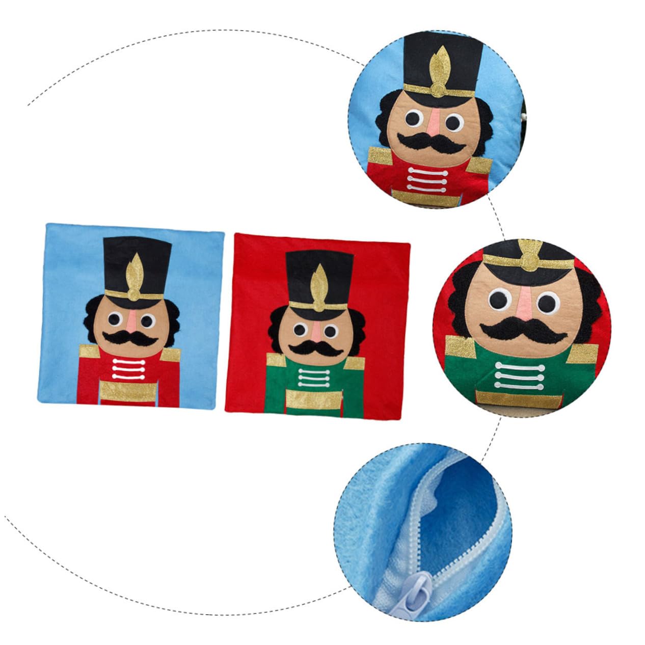MAGICLULU 3 Set Di Comode Federe Per Cuscini Quadrati Per La Casa Decorazioni Per Cuscini Per Le Feste Federe Per Cuscini Natalizi Federe Per Cuscini A Tema Natalizio 2 Pezzi*3