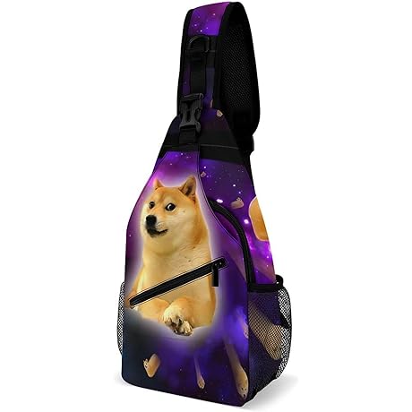 Doge Face God Annoying Puzzle Glaxy Sling Bags