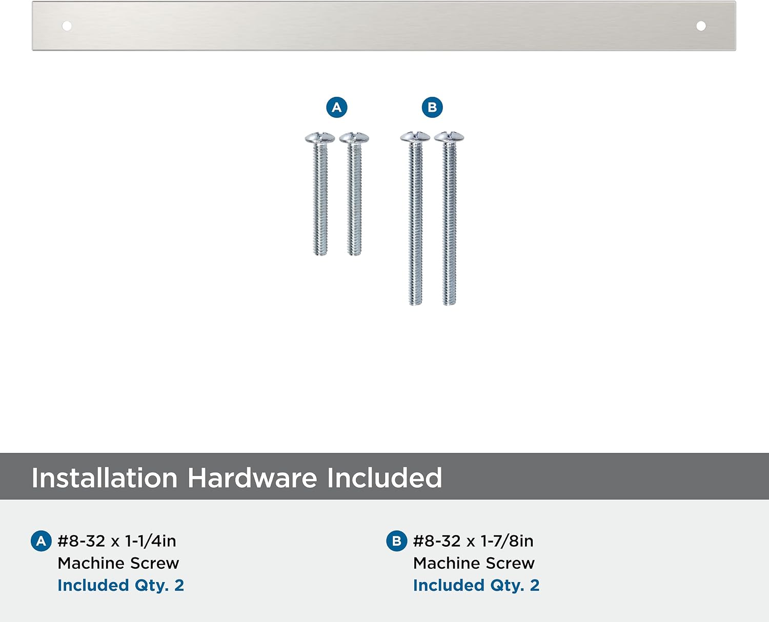Amerock Ladera 12-5/8 inch (320mm) Center-to-Center Rectangle Satin Nickel Cabinet Pull Backplate, BP37768G10