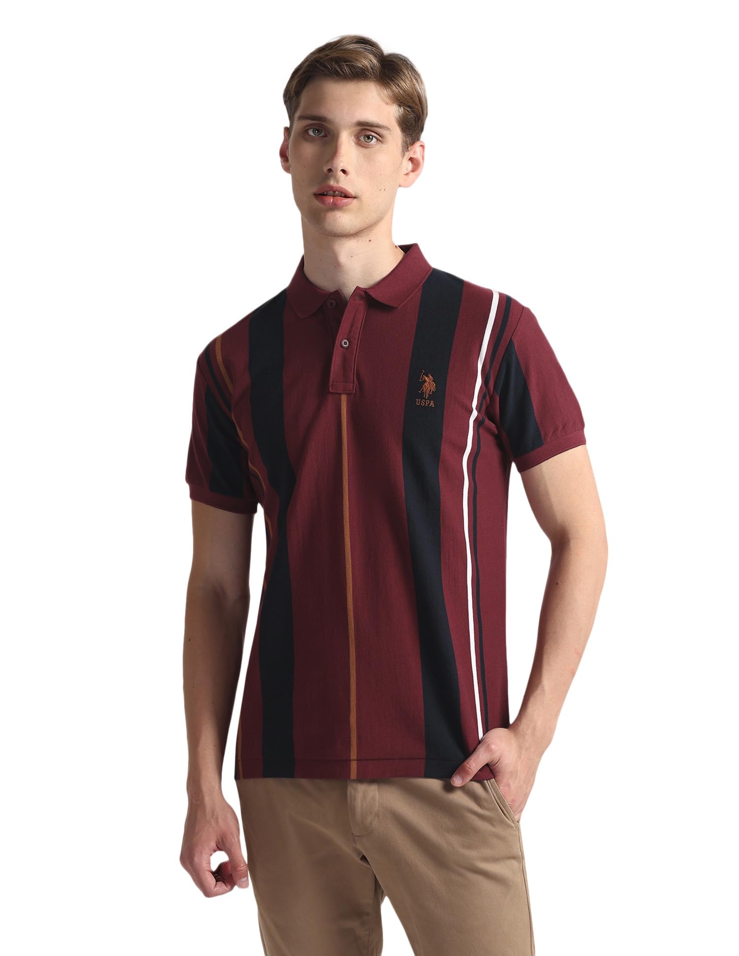 u.s. polo assn. Men's Cotton Slim Fit Polo Shirt-picture-47