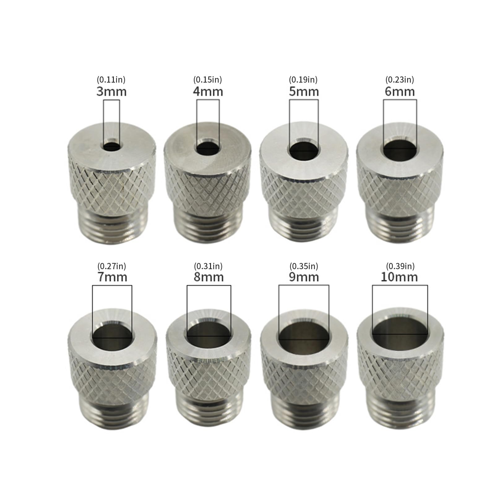 M14x1 5 Grobgewinde Bohrbuchsen Edelstahl Gerändelter Größen 3–10 Mm Für Industrielle Werkzeuge Und Vorrichtungen. Hochfeste Bohrbuchsen