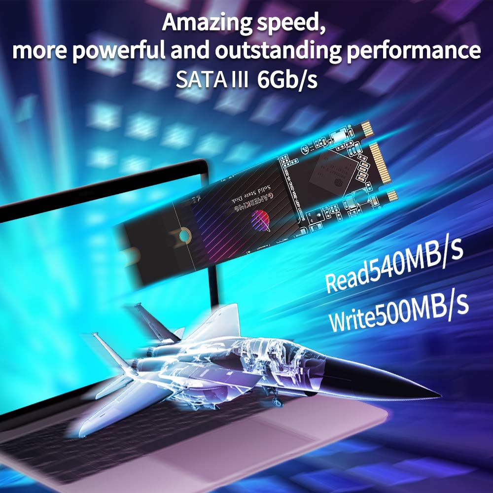 GamerKing SSD M.2 2280 512GB Ngff unità a stato solido interna 1TB 256 GB 128 GB 64GB per laptop desktop SATA III 6 Gb/s disco rigido ad alte prestazioni (512GB, M.2 2280)