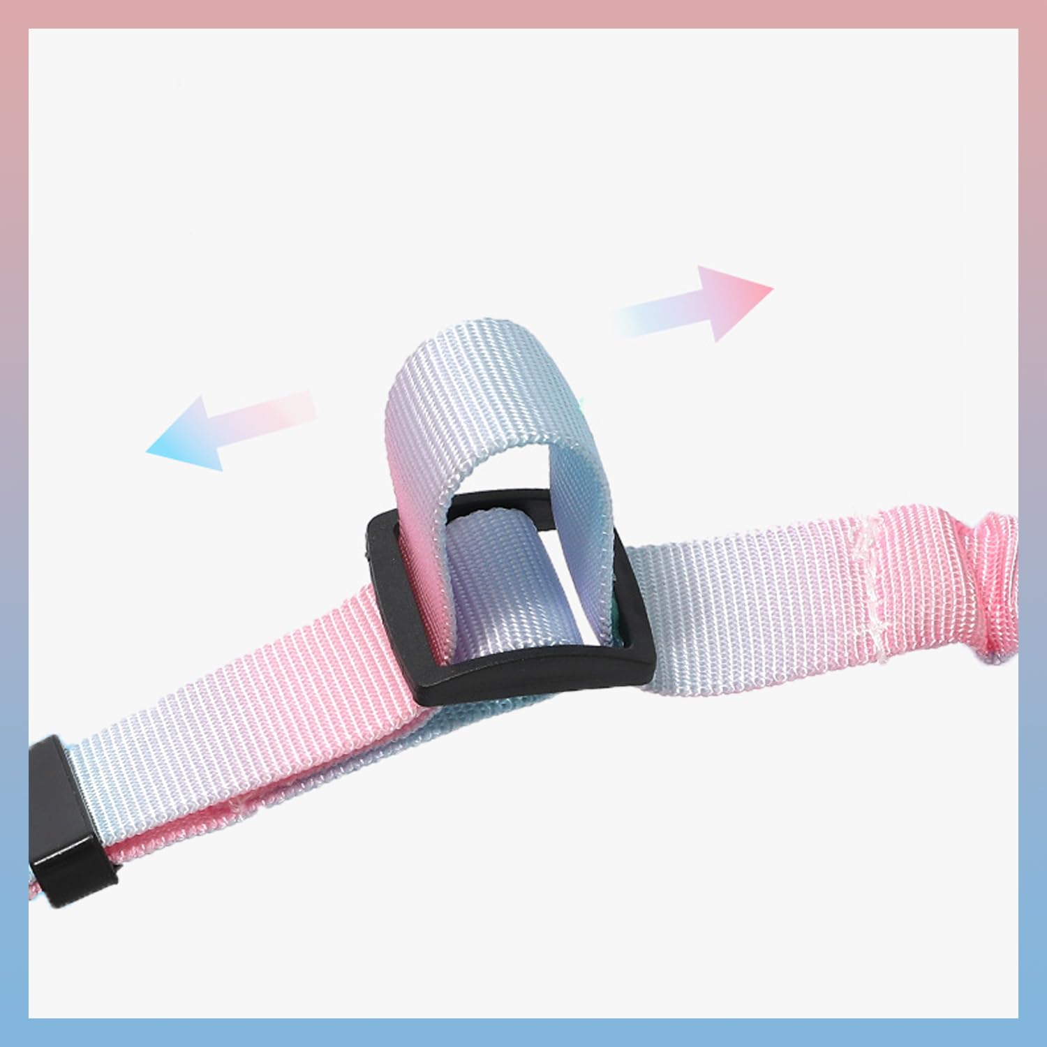 Réglable Ceinture Securite Chien Voiture - 1 Pièce, Bleu Rose Dégradé, Elastique Attache Chiens Voitures, Adaptée à Tous Les Types d'animaux et de Modèles de Véhicules