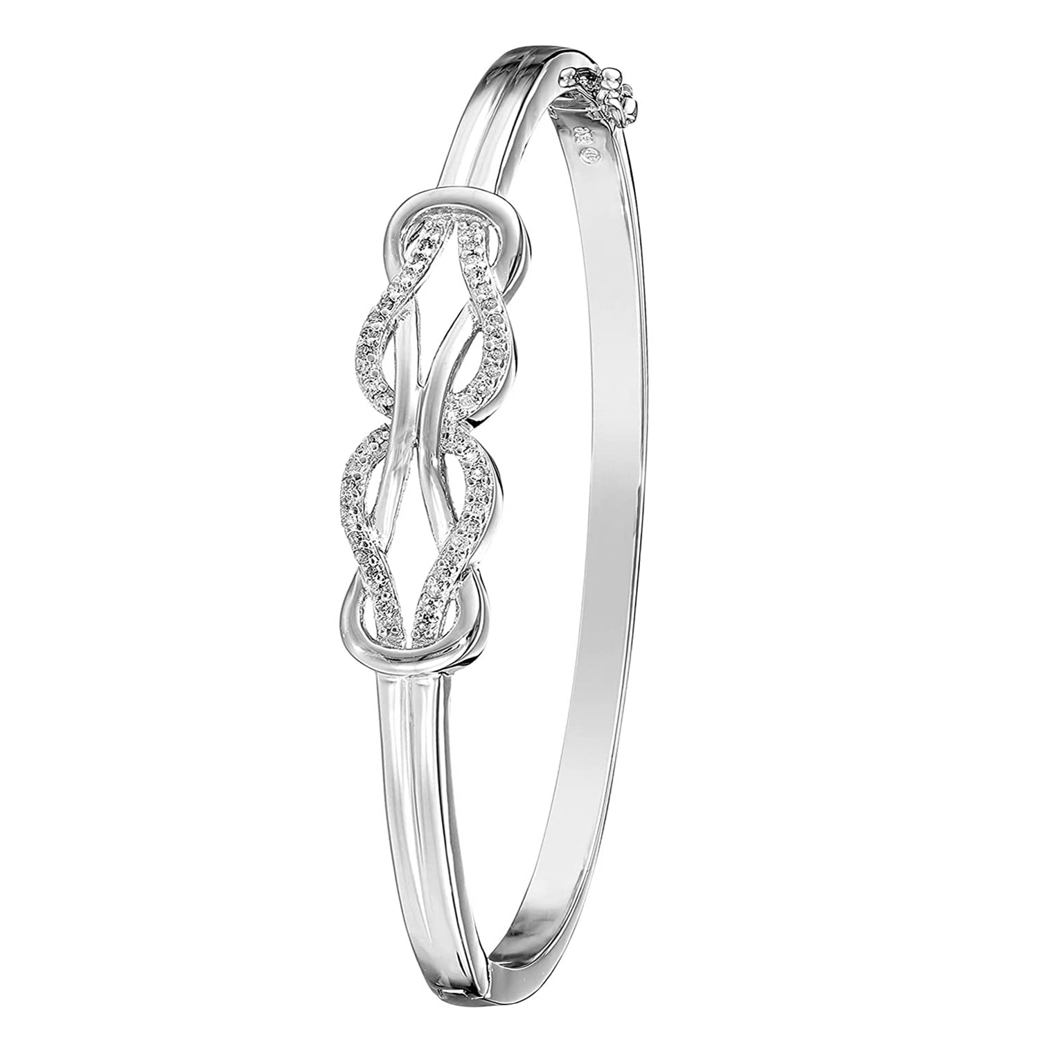 Peora Silver Plated American Diamond Studded Bracelet Kada Stylish Fashion Jewellery Gift for Girls & Women (PX8B53) (B0C1CK3516) Amazon Price History, Amazon Price Tracker