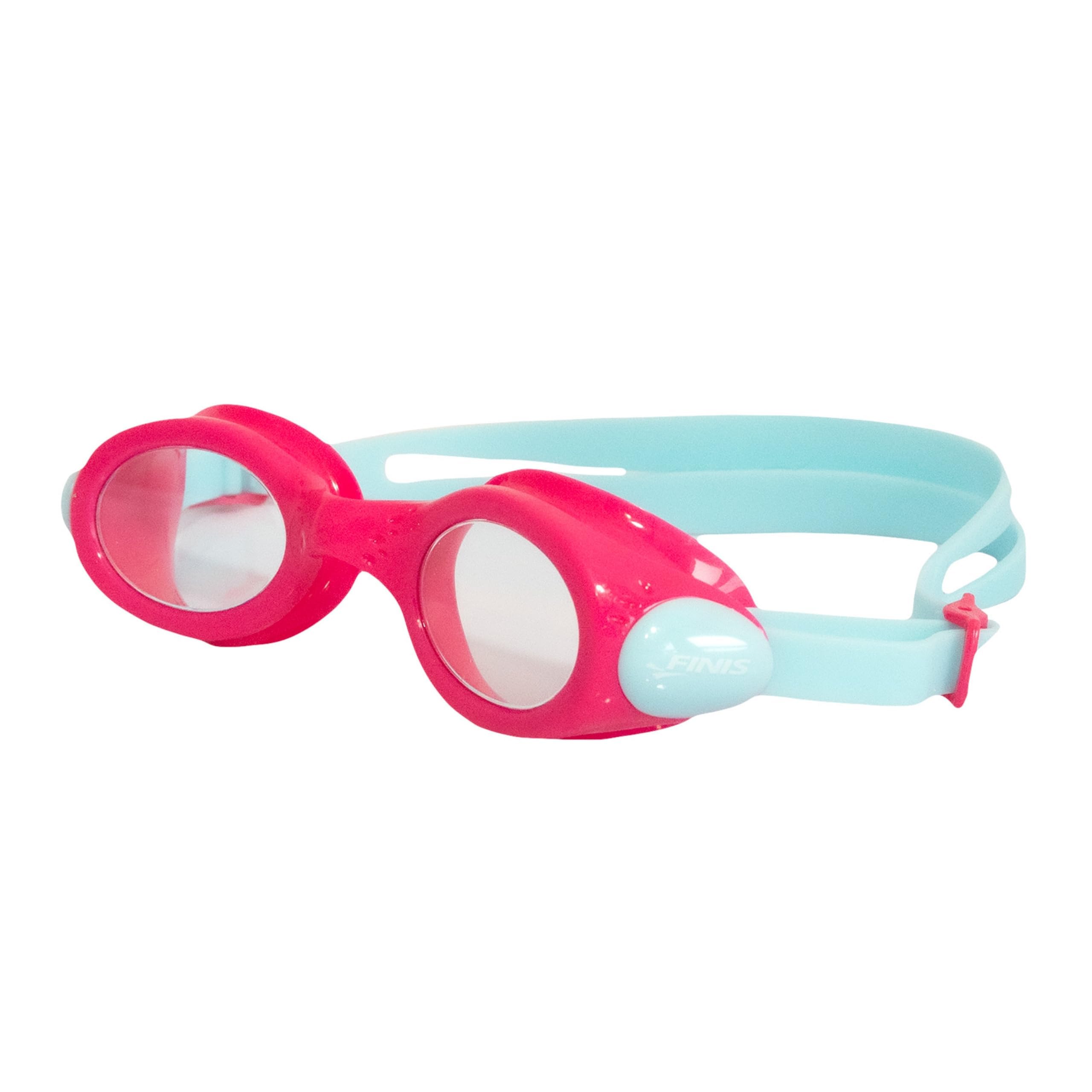FINIS H3 Swim Goggles for Kids Ages 3-6UV Protection Anti-Fog Lens Leak-Proof Fit Soft Silicone Pink/Aqua
