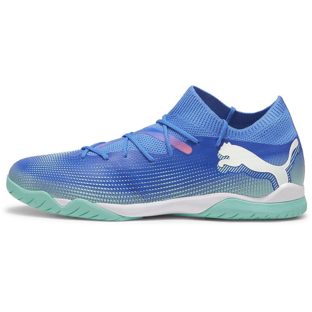 PUMA Unisex Adults Future 7 Match IT Soccer Shoe, BLUEMAZING-PUMA White-Electric Peppermint, 10 UK