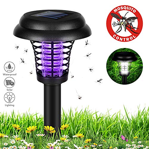 Preisvergleich Produktbild Bukm Solarleuchten Garten, Mückenschutz Insektenschutzmittel Solar Gartenleuchten Automatische EIN / Aus(Licht Sensor), Solarlampen Spotlight Anti-Moskito Außen Wasserdicht IP65, Perfekt für Garten